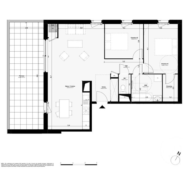 Afficher la photo en grand Appartement F3 à vendre - 2 pièces - 42.0 m2 - PAIMPOL - 22 - BRETAGNE - Century 21 Le Calvez