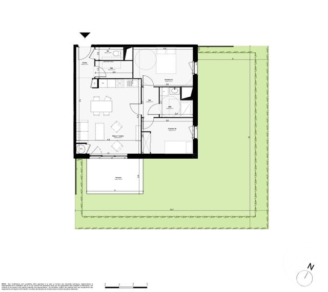 Afficher la photo en grand Appartement F3 à vendre - 2 pièces - 42.0 m2 - PAIMPOL - 22 - BRETAGNE - Century 21 Le Calvez